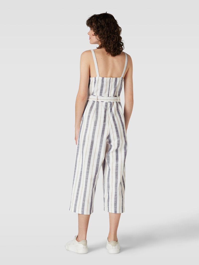 Jumpsuit mit Streifenmuster in marineblau