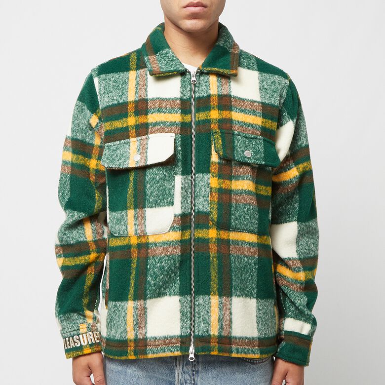 Pleasures Folklore Plaid Work Jacket green