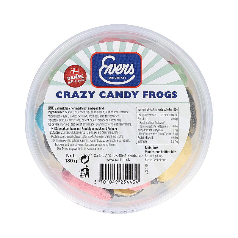 Crazy candy frogs 180 g Evers