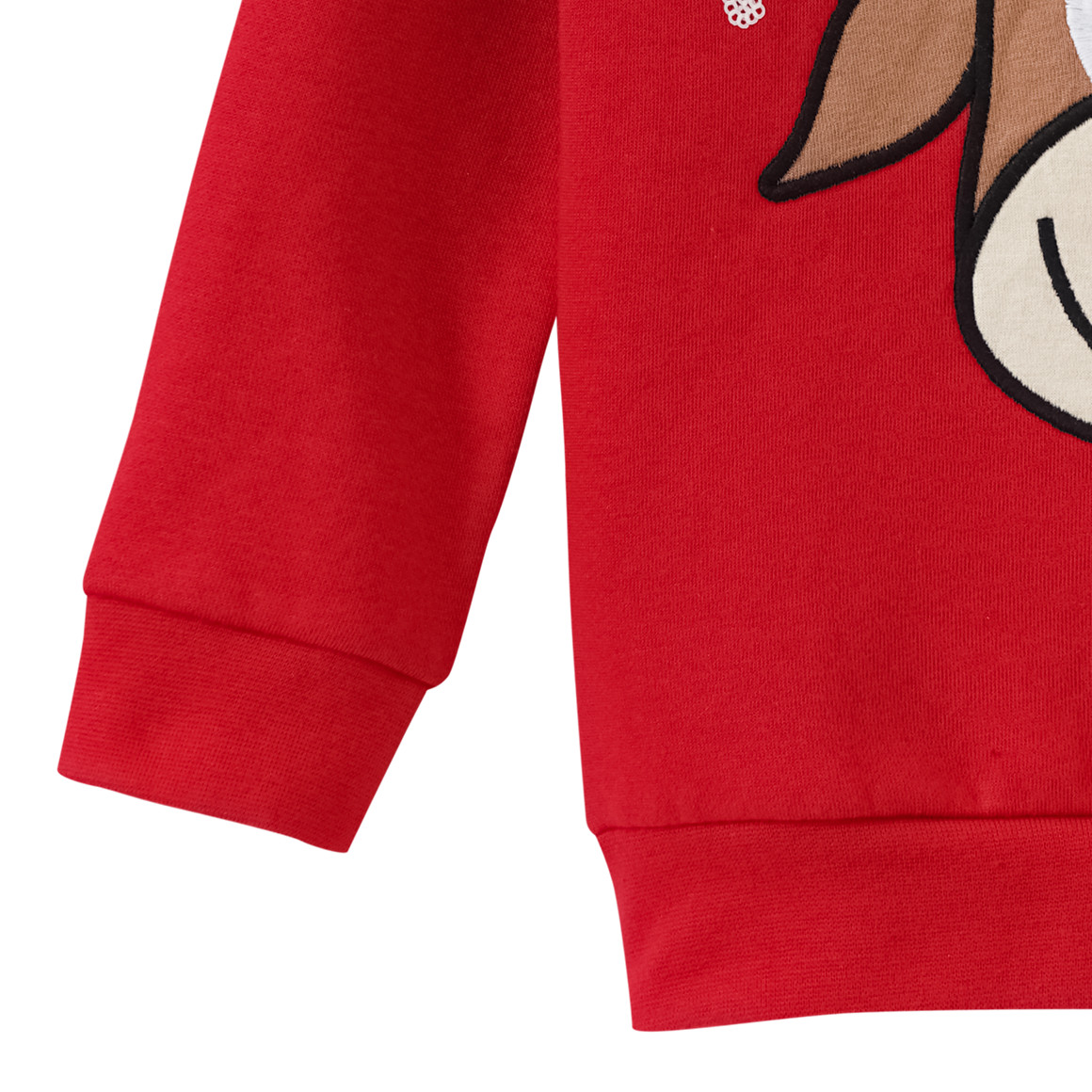 Mädchen Weihnachtssweatshirt mit Applikation rot