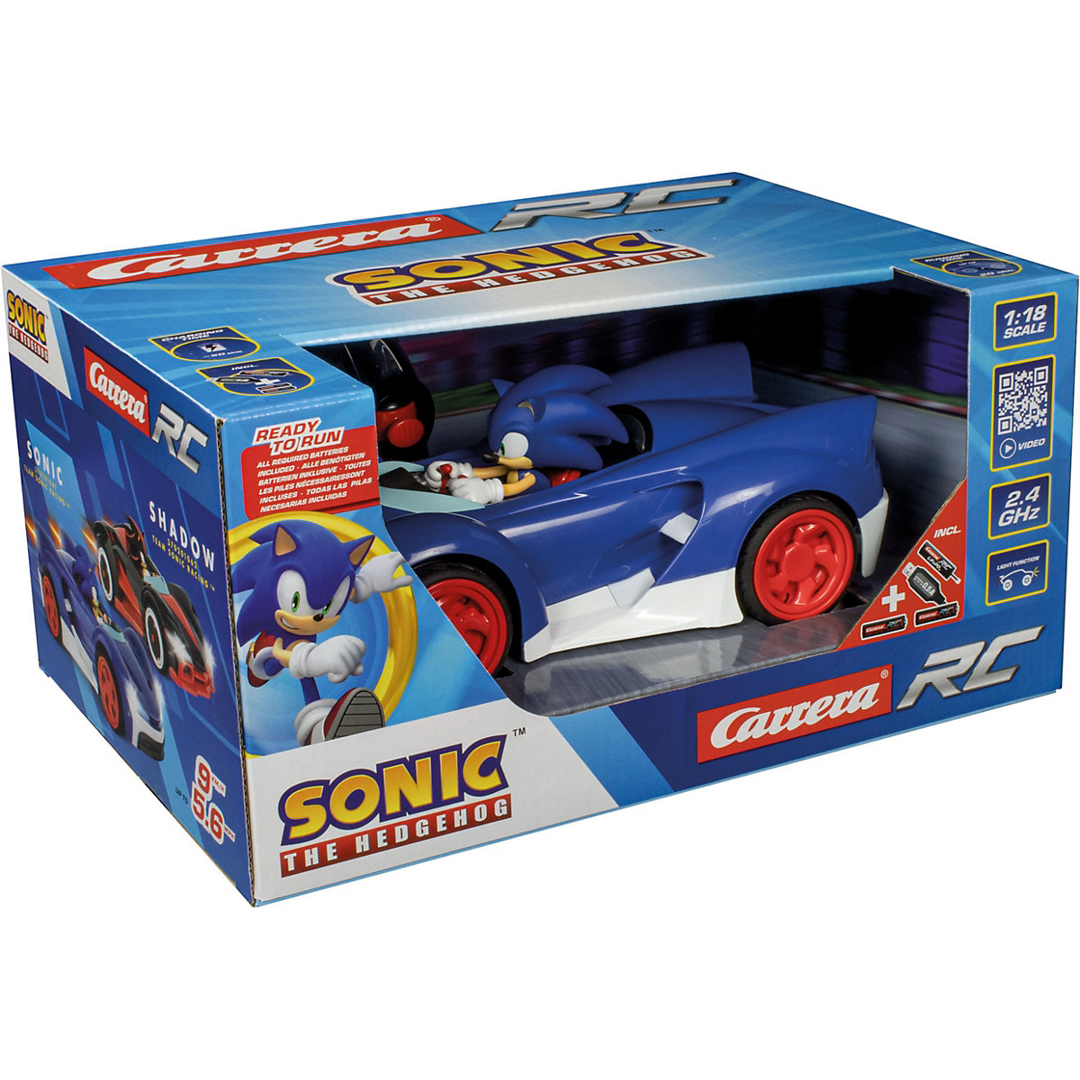 CARRERA RC - 2,4GHz Team Sonic Racing - Sonic, Ferngesteuertes Auto ab 6 Jahren