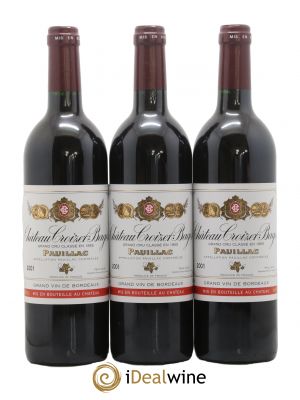 Château Croizet Bages 5ème Grand Cru Classé  2001 - Lot de 3 Bouteilles