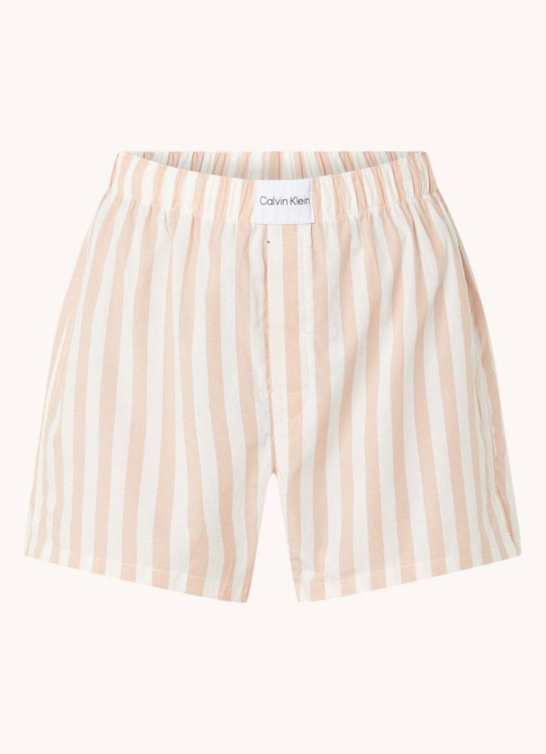 Pantaloncini da casa slim-fit di Calvin Klein con righe stampate