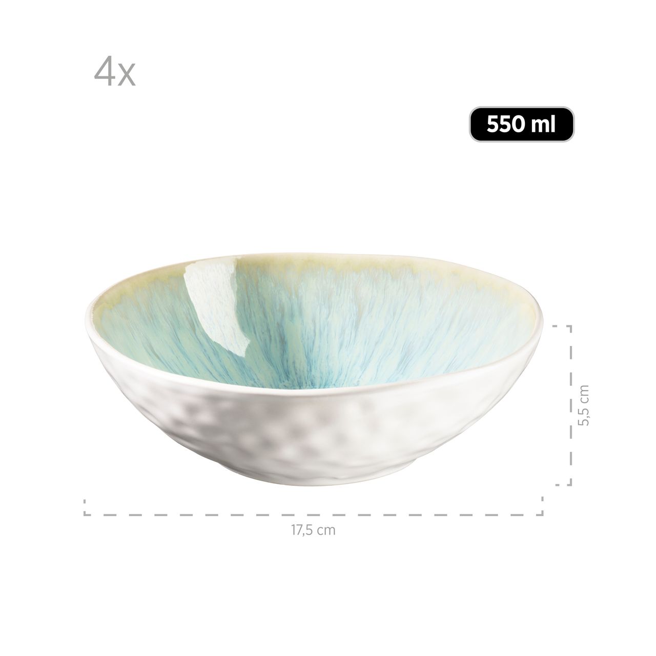 Mäser Serie Frozen, Schüssel-Set für 4 Personen