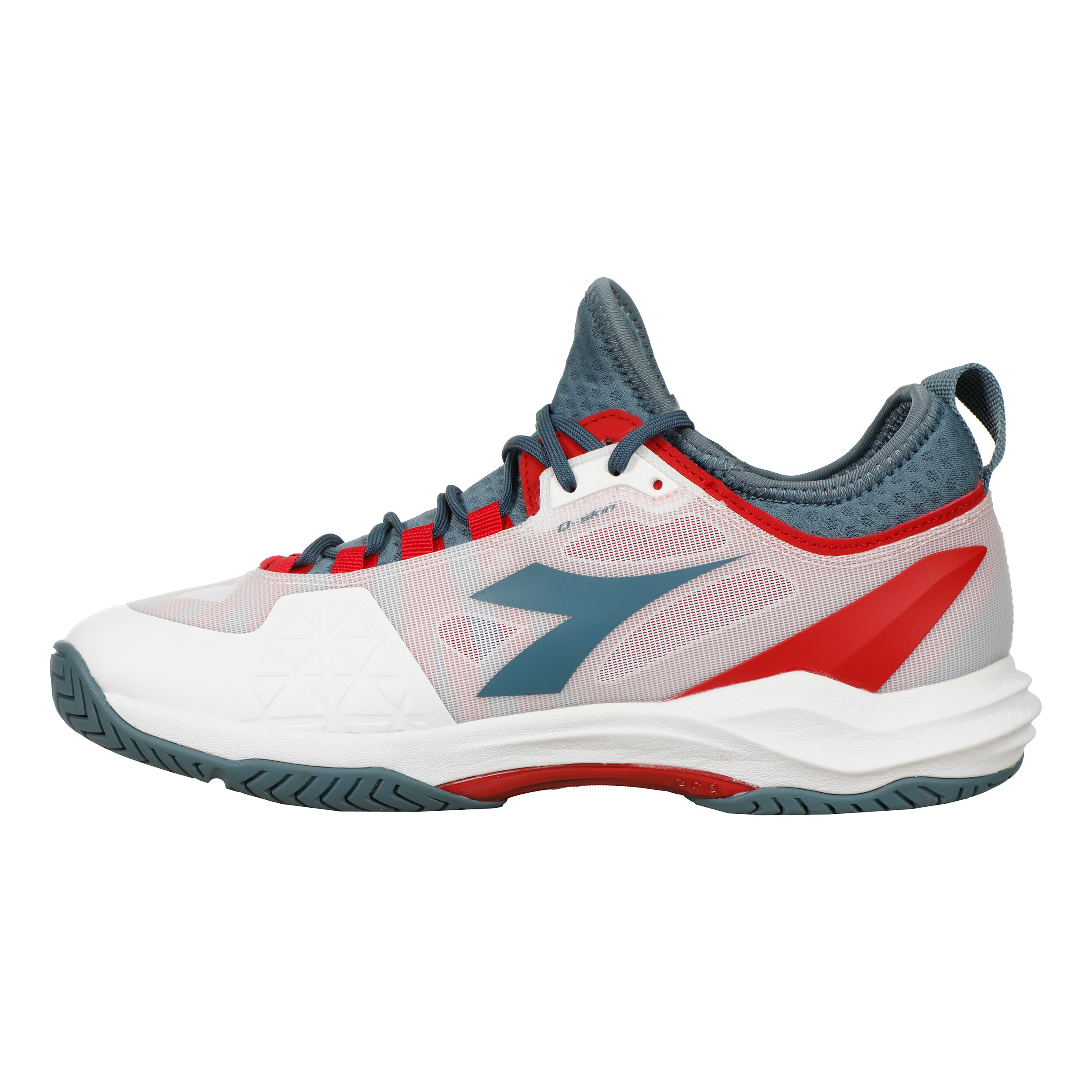 Speed Blushield Fly 4 + Allcourtschuh Herren - Weiß, Petrol