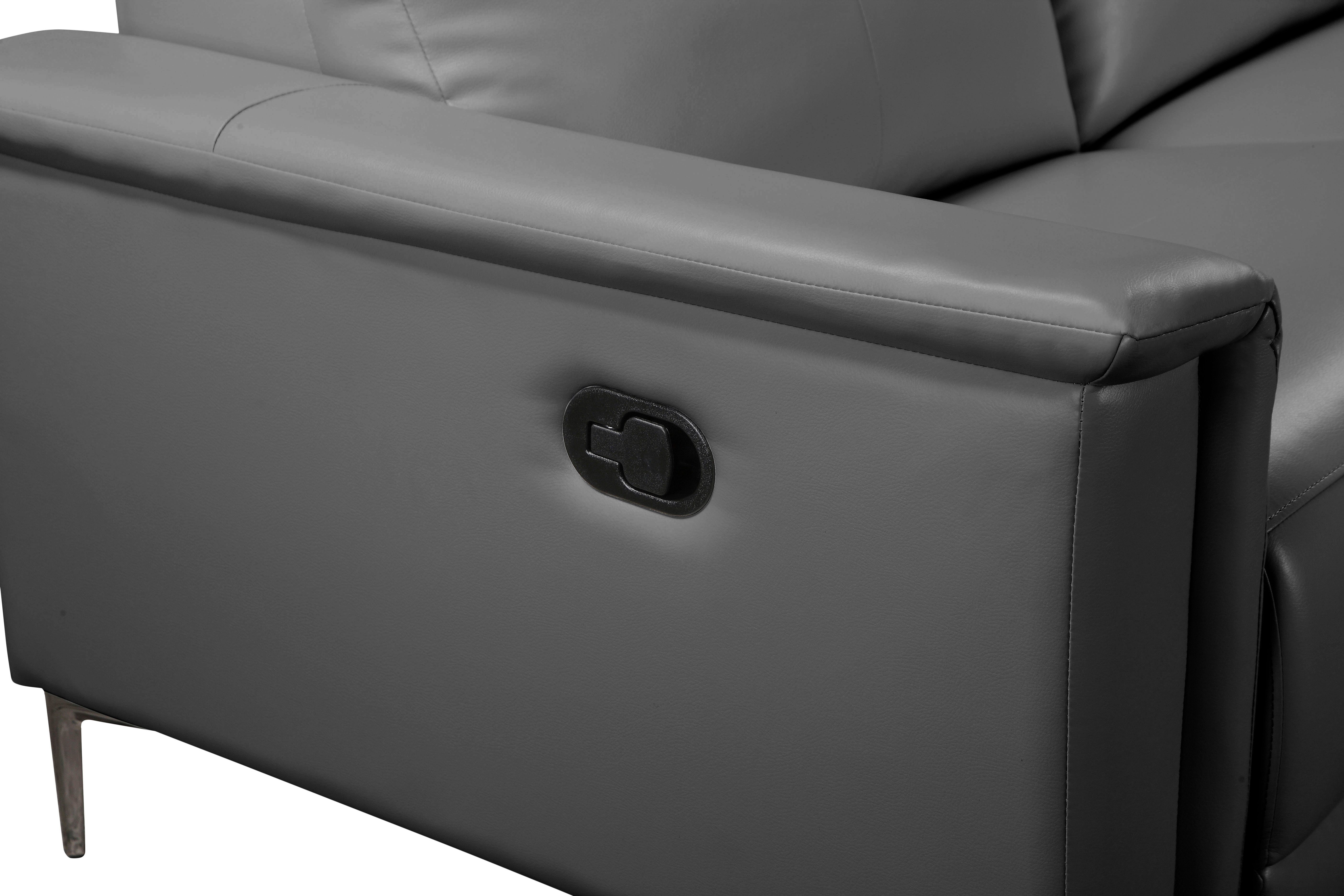 Places of Style Ecksofa Lund mit Recamiere in Echtleder, Kunstleder, Webstoff, mit man. o. elektr. Relaxfunktion und USB/ Kopfteilverstellg