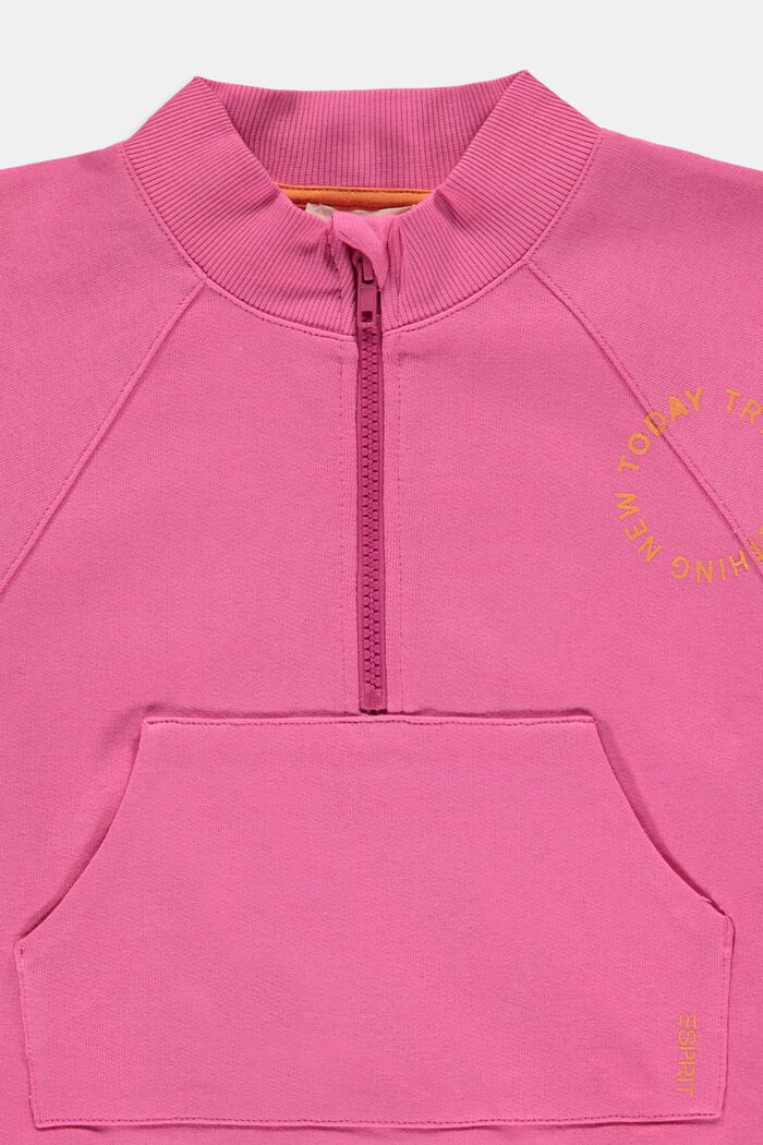 Sweatshirt aus Baumwolle mit halblangem Zipper