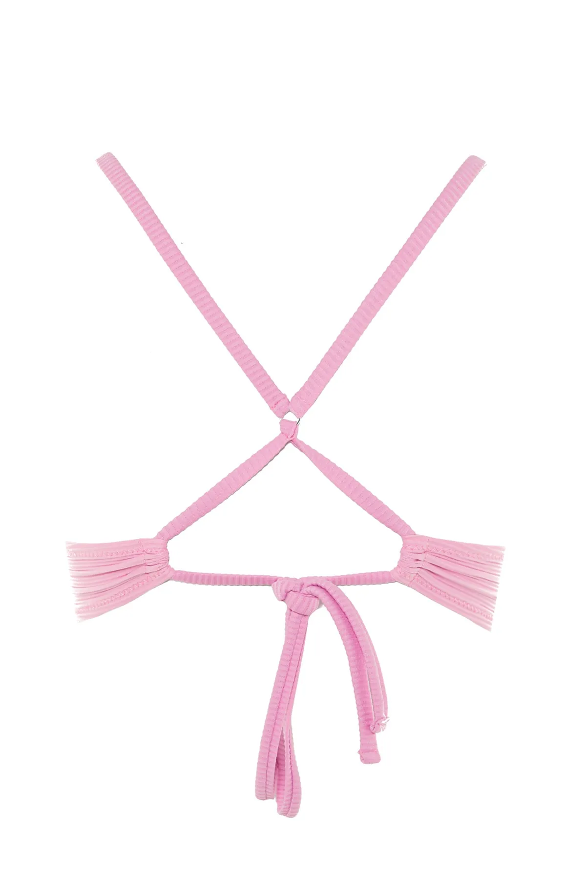 Trendyol Collection  Lila Dreieck-Push-Up-Bikinioberteil mit Struktur TBESS21BU0010