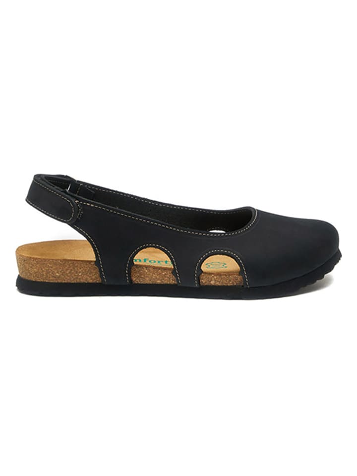 Comfortfusse Leder-Ballerinas in Schwarz günstig kaufen