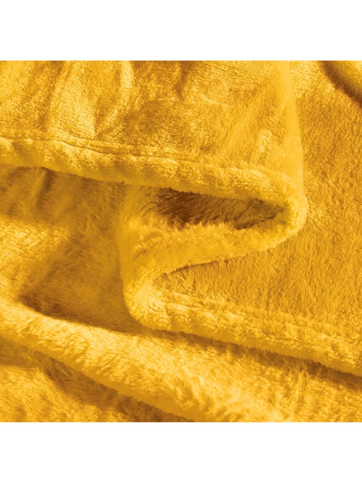 REDBEST Fleece, Microfaser Fleece Wohndecke 5er-Pack Amarillo in gelb günstig kaufen