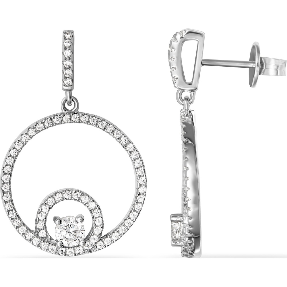 FAVS Boucles d'oreilles à fermoir à poussette 925 Argent Boucles d'oreilles