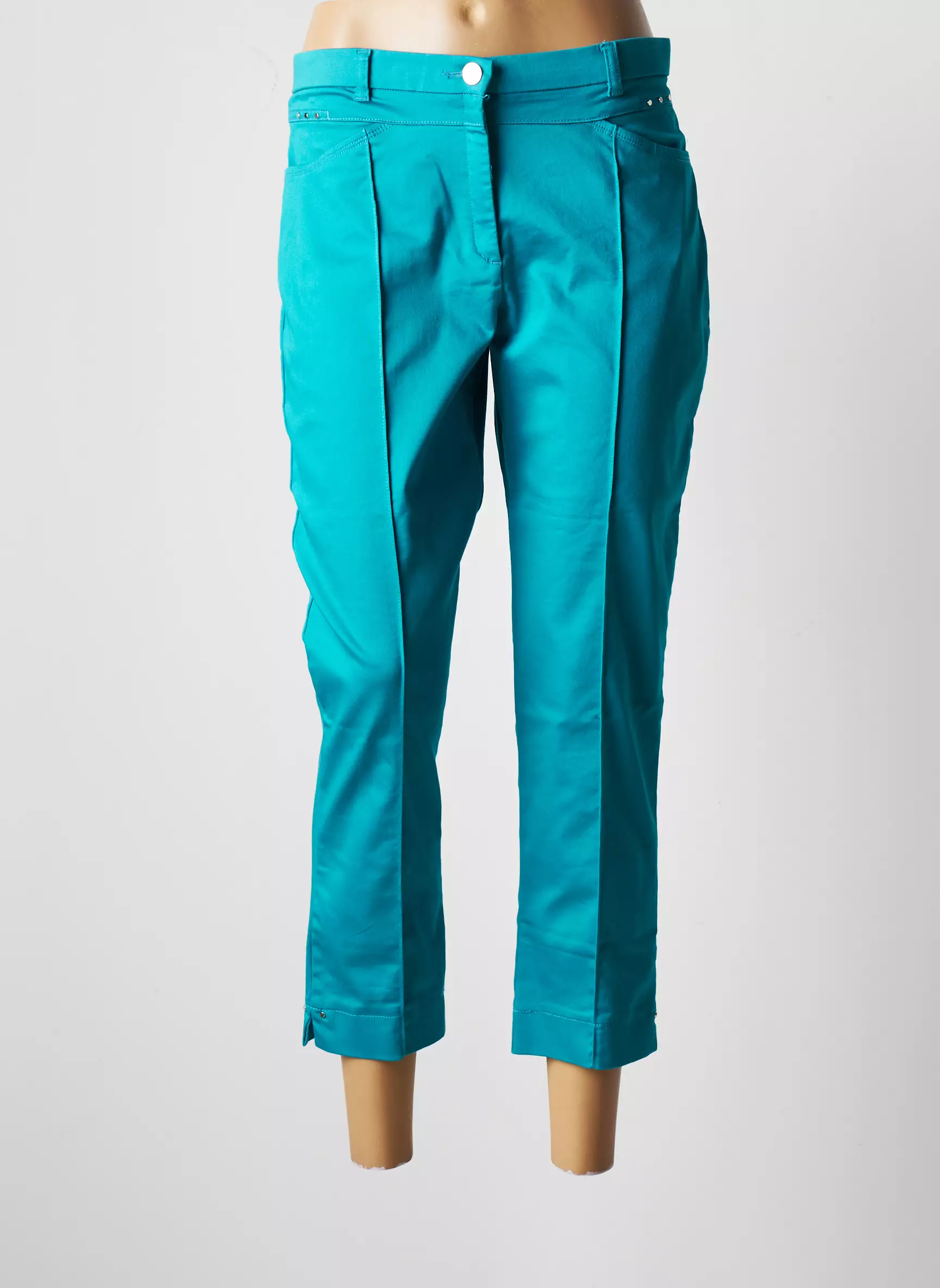 Christine Laure Pantalon7 8 Femme couleur bleu