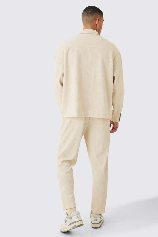 Smarte strukturierte Satin-Hose