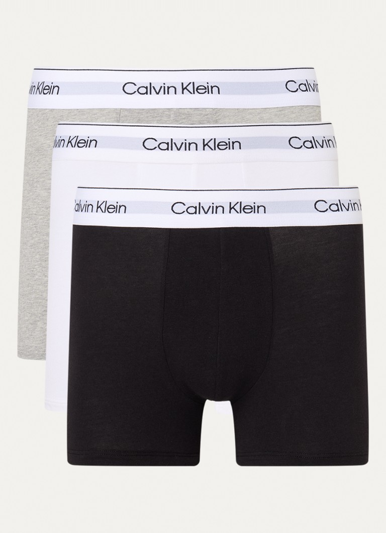 Calvin Klein logós derékpántos boxeralsó, 3 darabos kiszerelésben