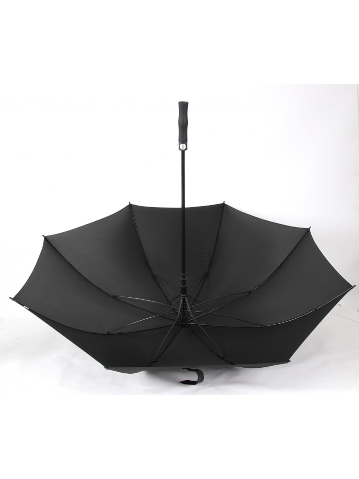 COFI 1453 Fiberglasstockschirm  ø130 cm Schwarz in Schwarz günstig kaufen 130 cm