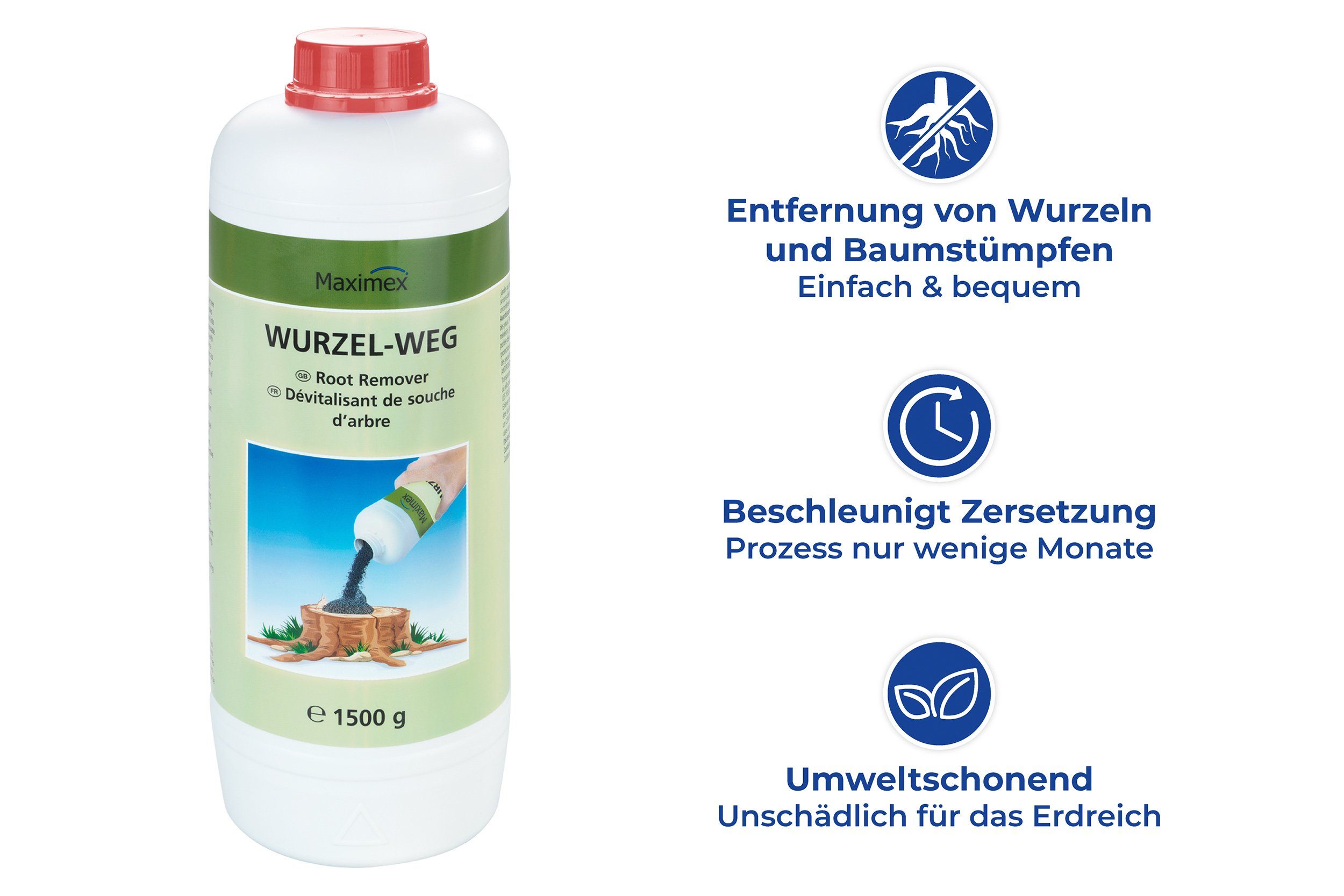 Maximex Unkrautbekämpfungsmittel Wurzel-weg, 1500 g, 1500 g Granulat