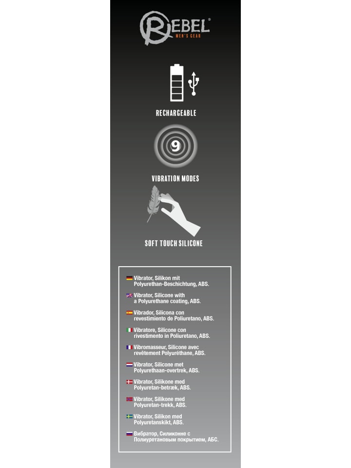 Rebel P-Punkt Vibrator Prostatavibrator in schwarz günstig kaufen 14,5 cm
