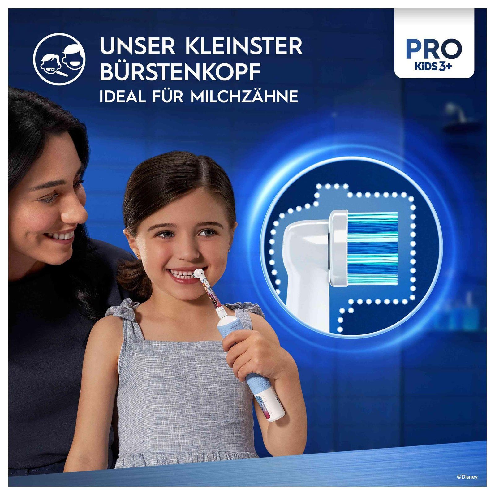 Braun Elektrische Zahnbürste Pro Kids  Frozen, 2 Putzprogramme, Wiederaufladbare Zahnbürste