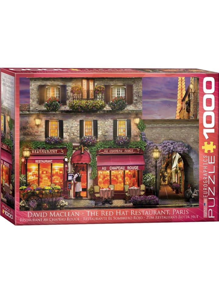 HUCH! Puzzle The Red Hat Restaurant Paris in Bunt günstig kaufen onesize
