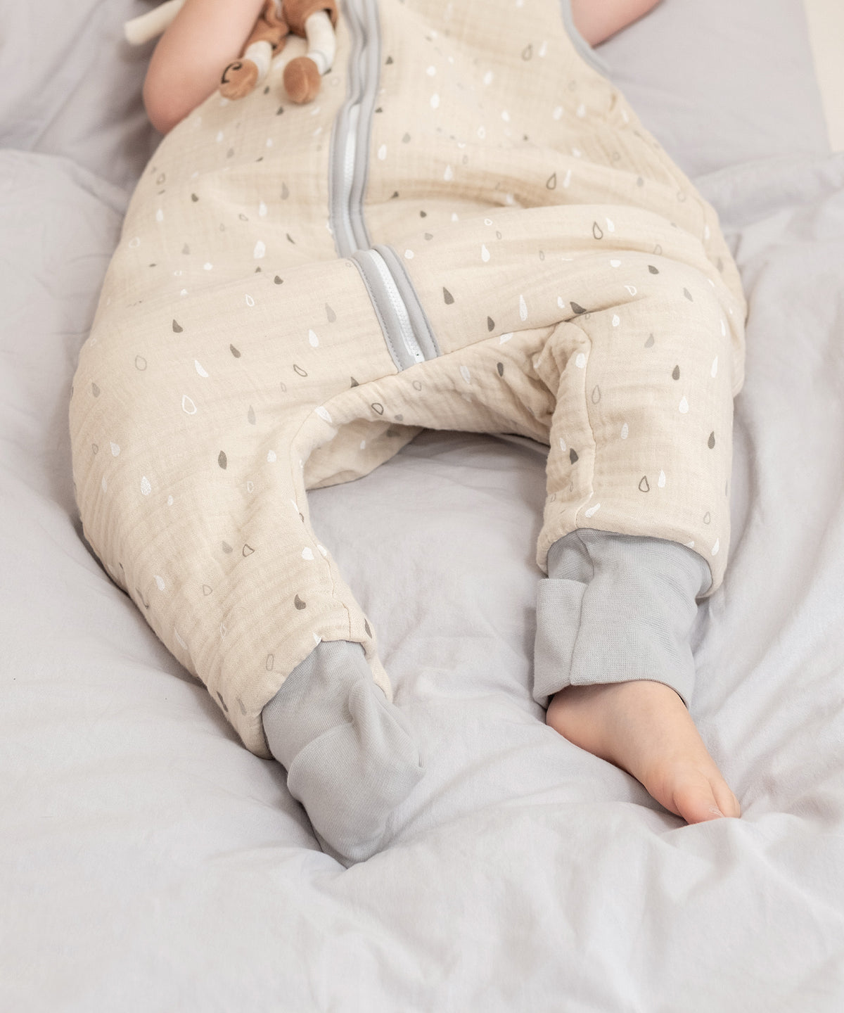 Musselin Schlafsack mit Beinen