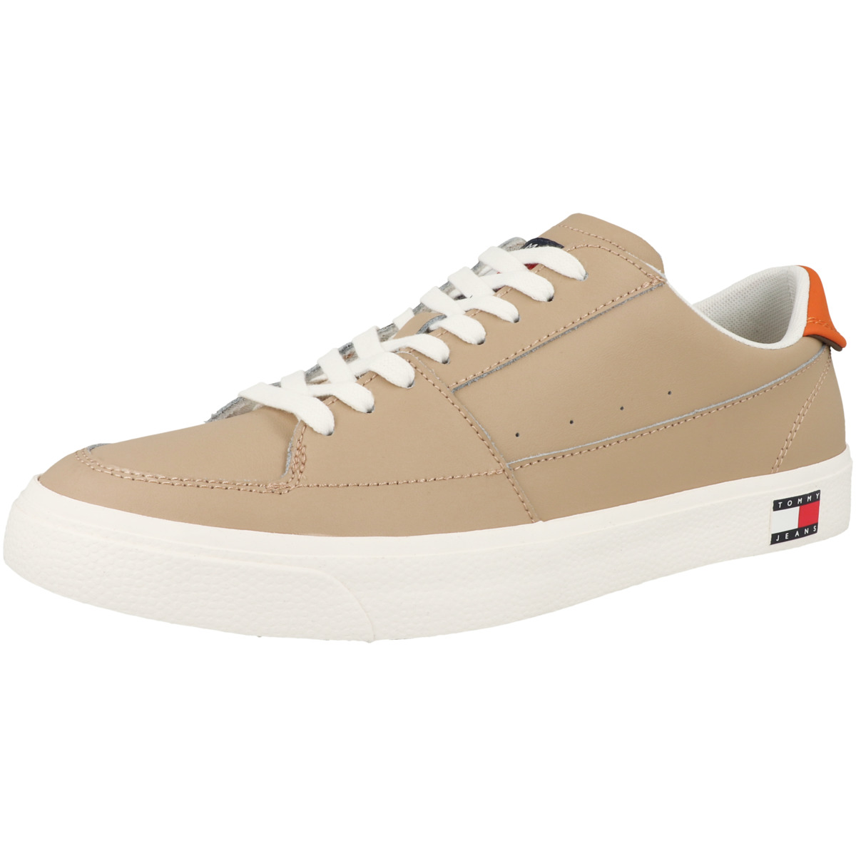 Tommy Hilfiger Tommy Jeans Vulcanized Leather Sneaker Low beige
