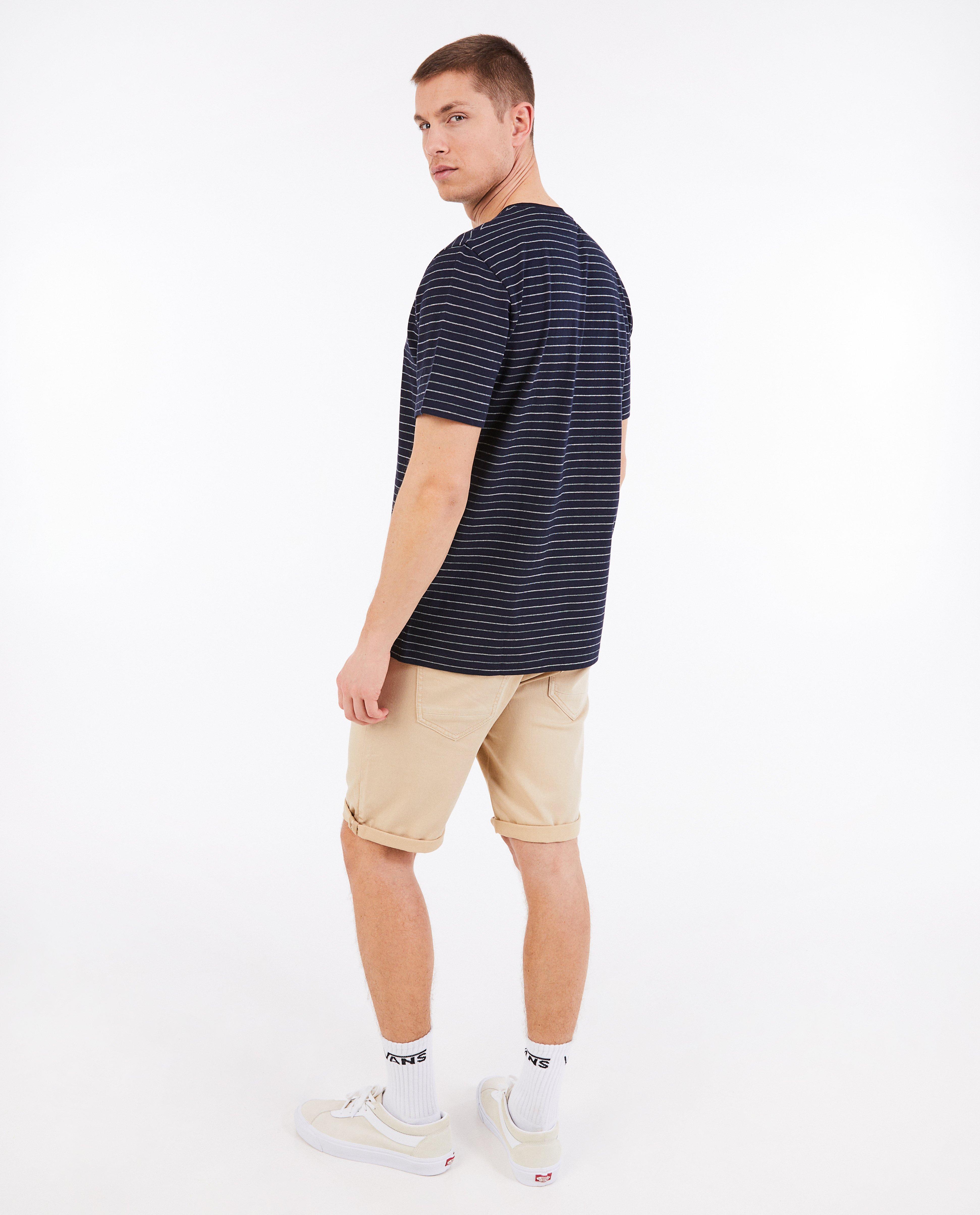 Tricou albastru închis din bumbac organic cu tematică de quarterback