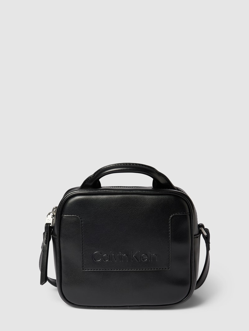 Handtasche in unifarbenem Design in schwarz