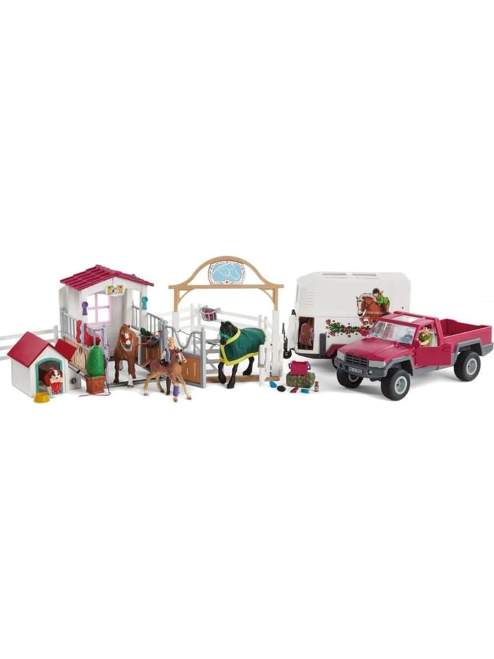 Schleich [Exklusiv Set] Horse Club Ausflug zur Pferdekoppel in Rosa ab 5 Jahre günstig kaufen onesize