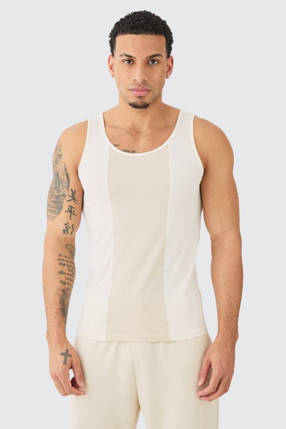 Slim-Fit Colorblock Tanktop