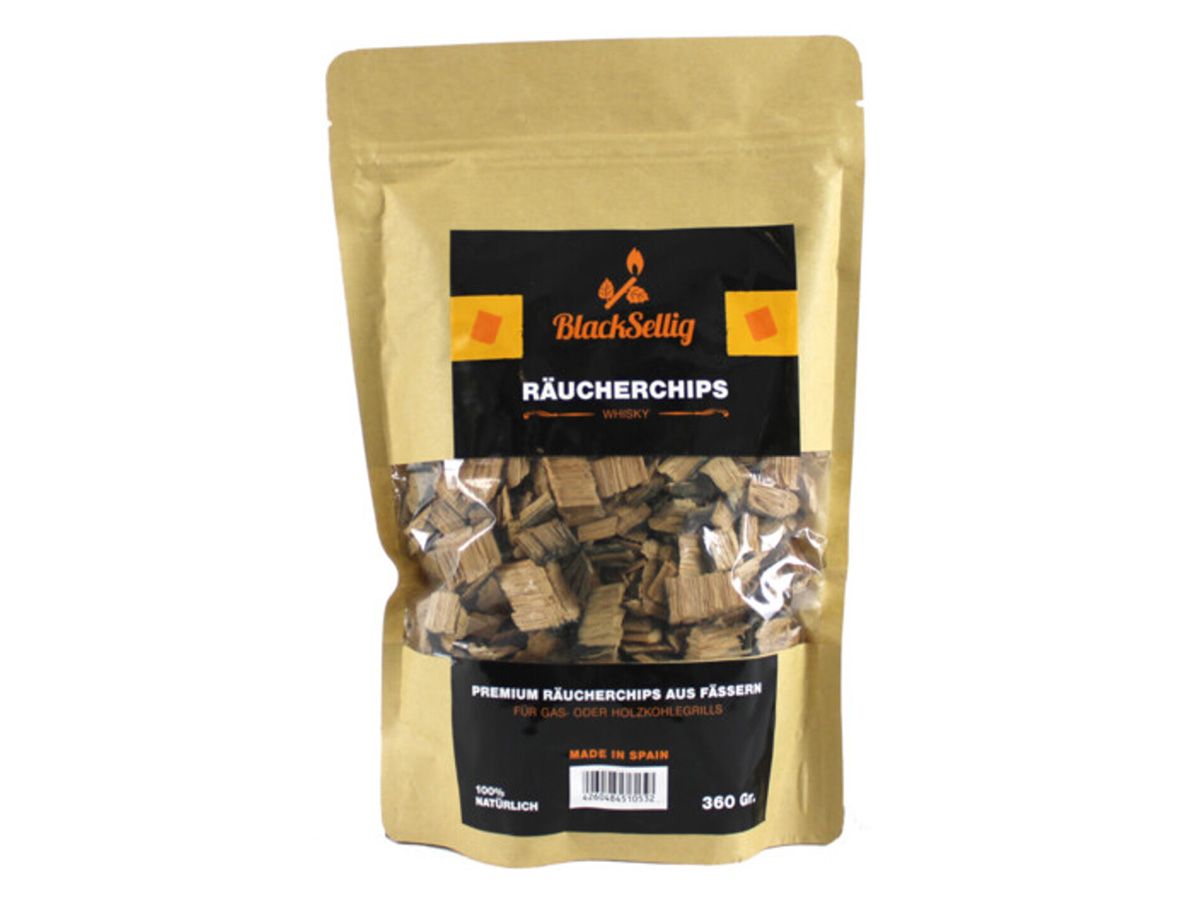 BlackSellig Whisky 360 Gramm Räucherchips