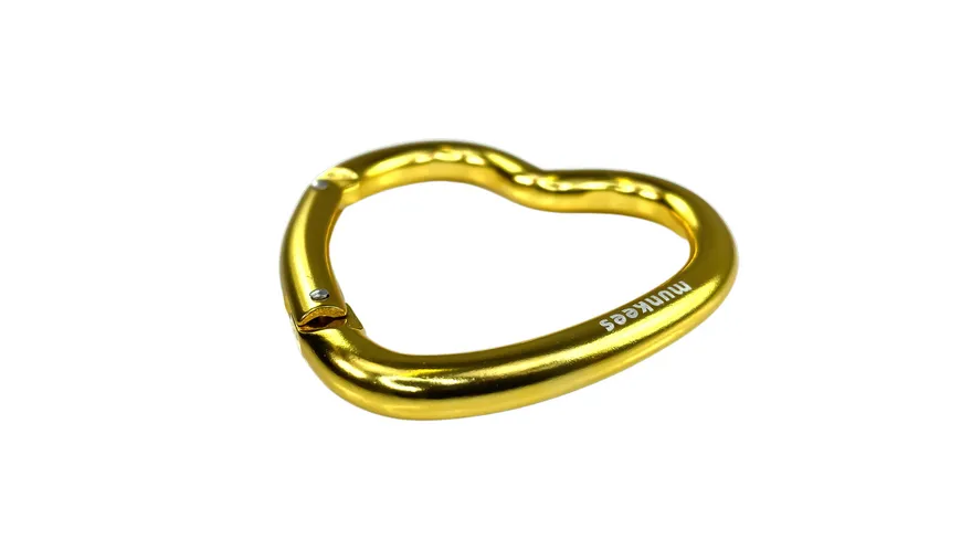 munkees Herz-Karabiner Gold