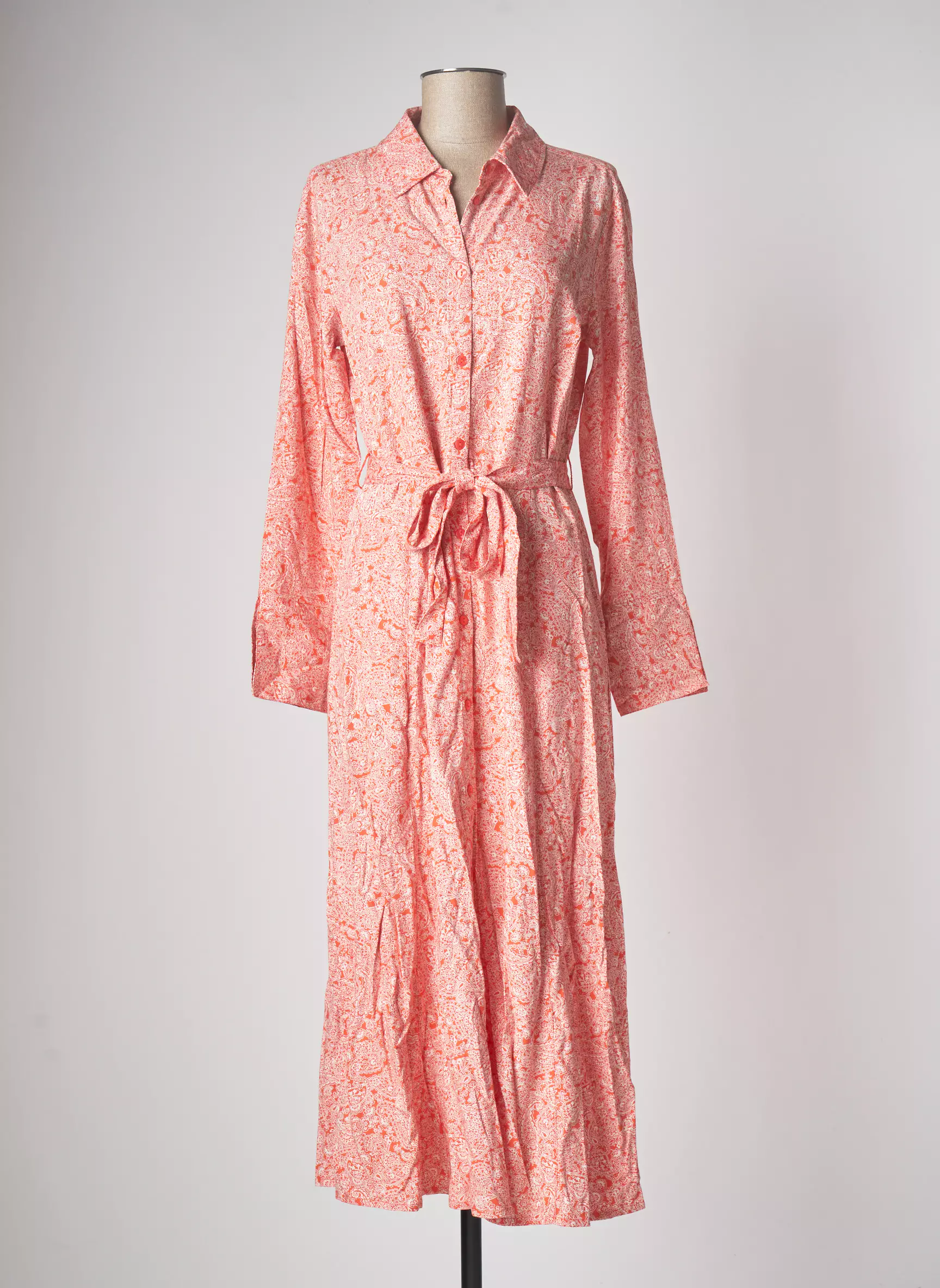 Cream Robes Longues Femme couleur orange