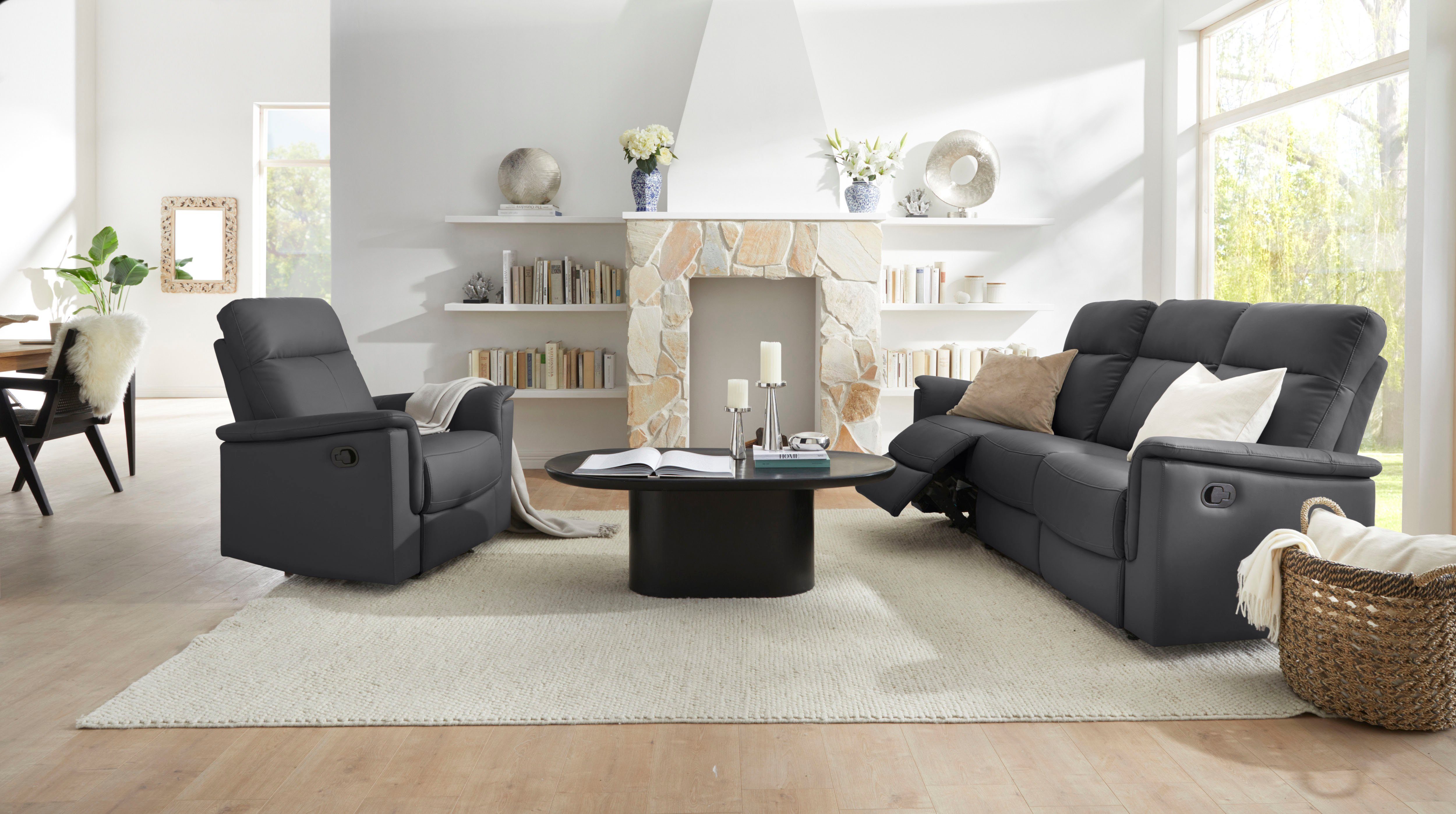 Home affaire 3-Sitzer Southbrook, mit manueller und elektrischer Relaxfunktion