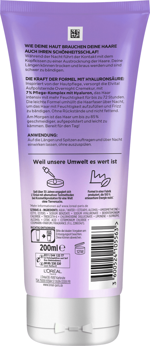 Leave-In Haarkur Hydra [Hyaluronic] Overnight, 200 ml