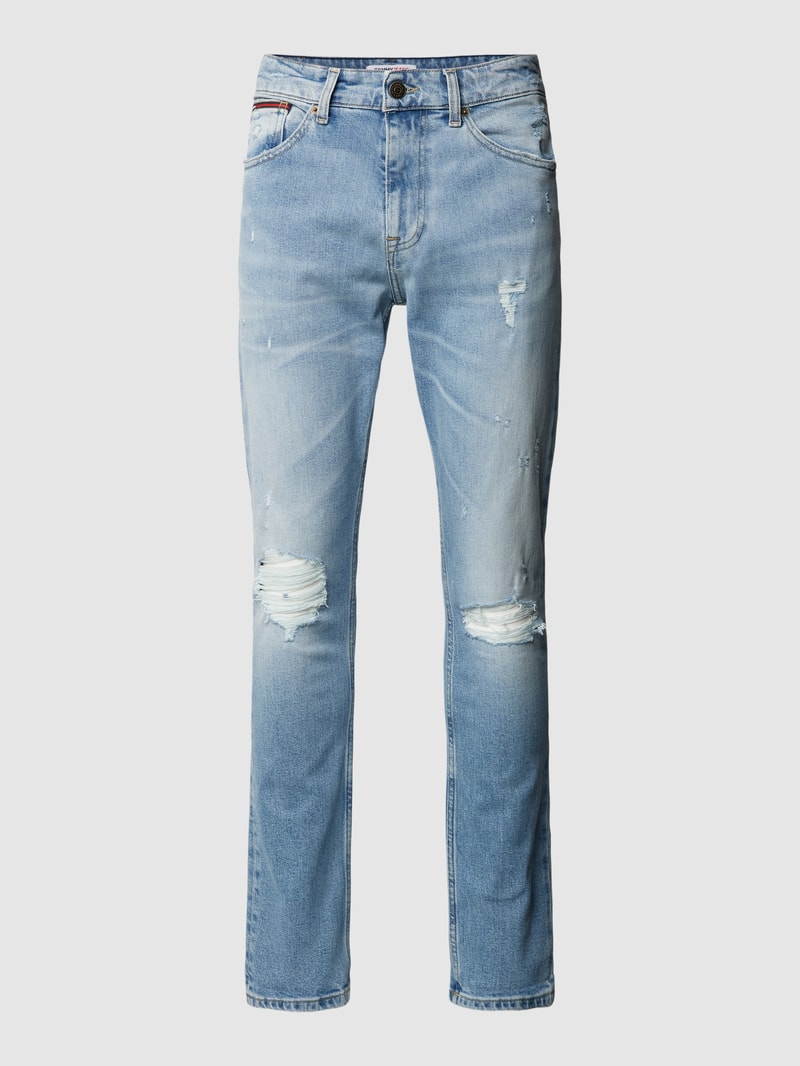 Slim Fit Jeans im Used-Look Modell 'AUSTIN' in jeans