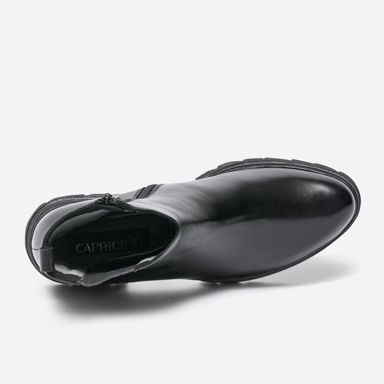 Chelsea boots CAPRICE noir en cuir lisse