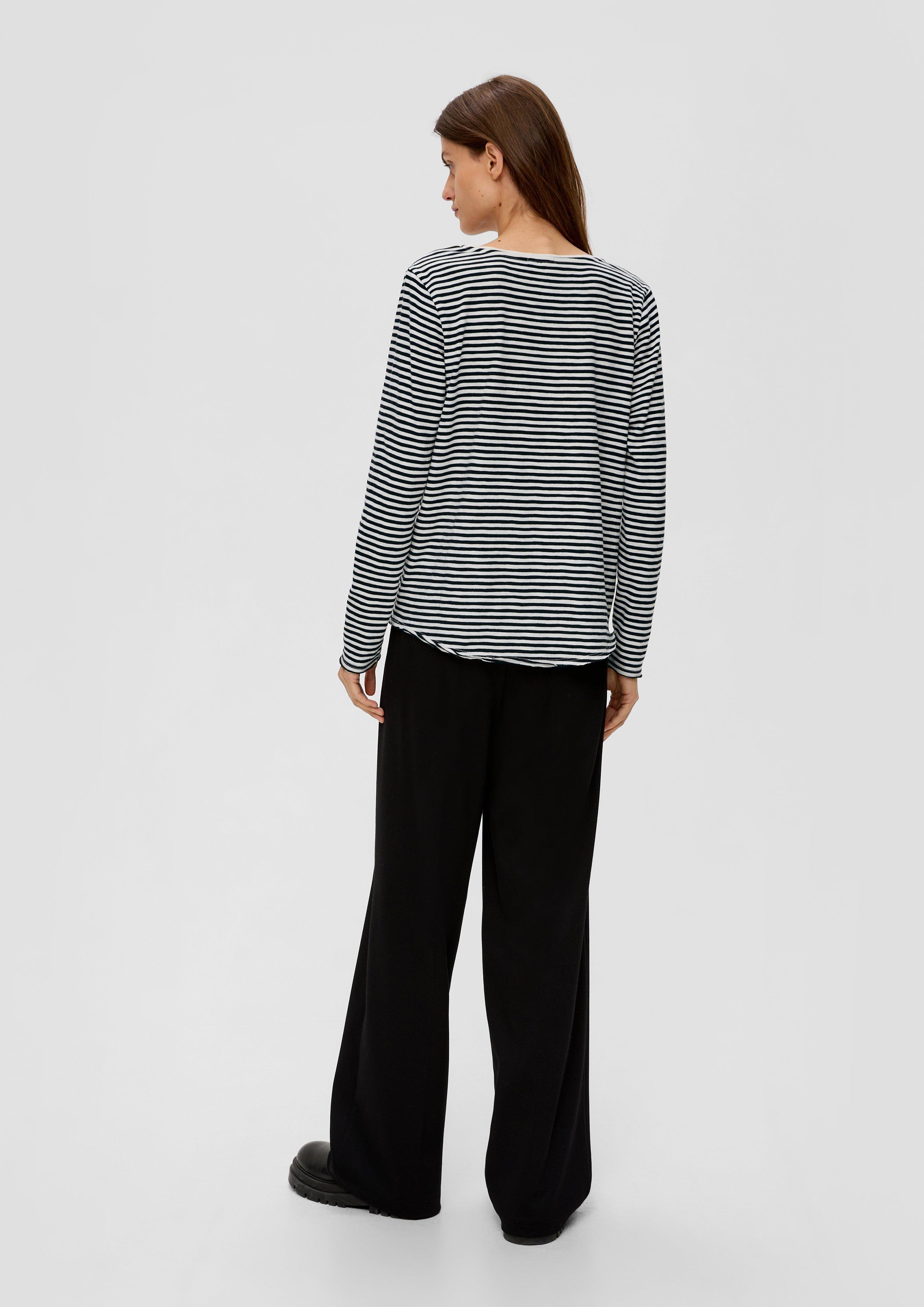 Gestreiftes Longsleeve mit Rollsaum  2135958-99H2