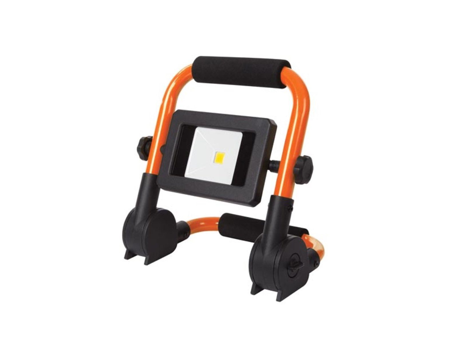 PEREL Baustrahler, LED fest integriert, Neutralweiß, LED Werkstattlampe, Arbeitslampe Handlampe Bauleuchte IP 65, 10 Watt