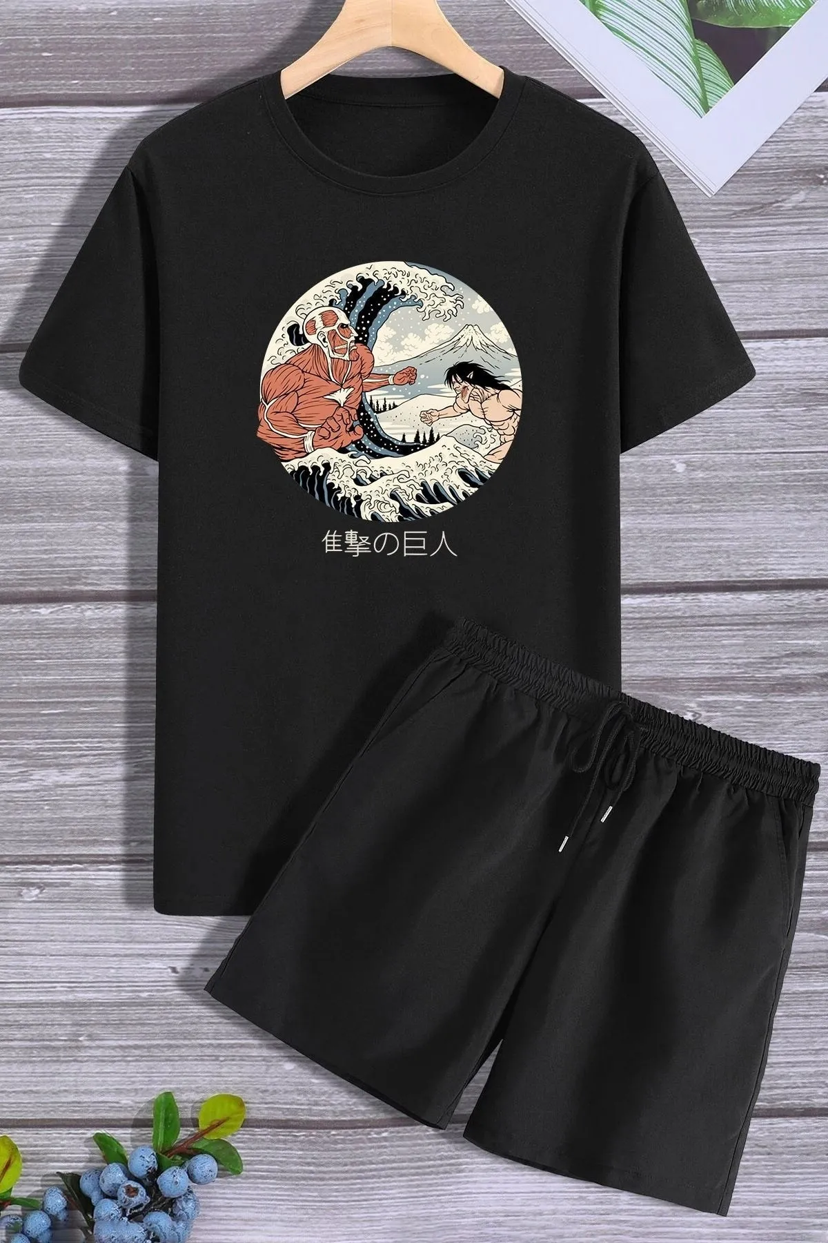 trendypassion  Titan Shorts T-Shirt-Trainingsanzug-Set