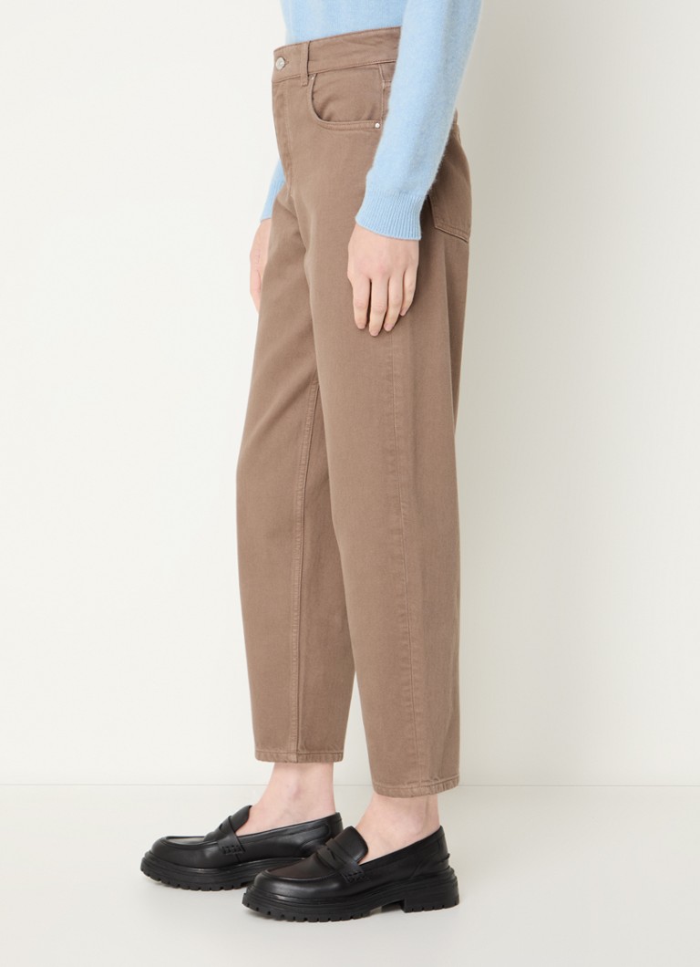 Pantaloni scurți din denim conici cu talie înaltă Claudie Pierlot Luc, spălați