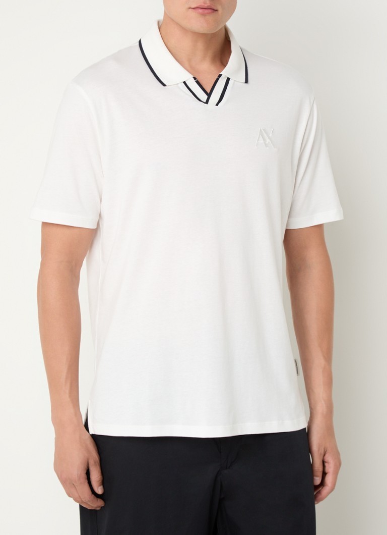 Polo Armani Exchange de corte regular com logotipo