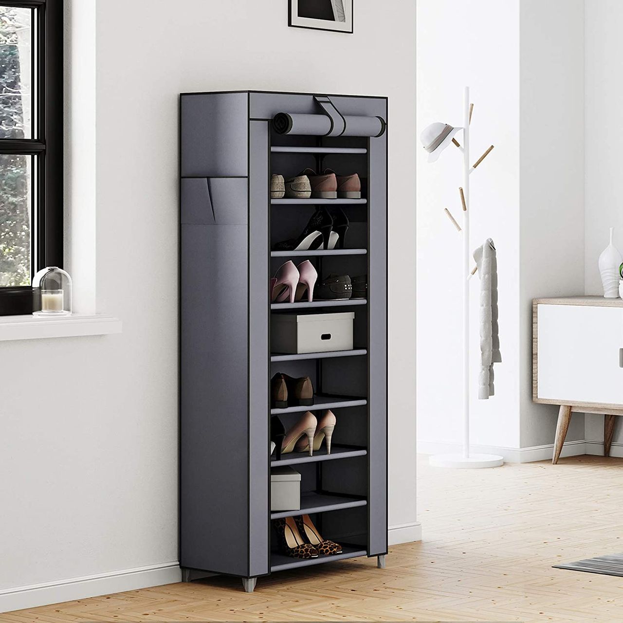 Songmics Schuhschrank, 58 x 28 x 160 cm