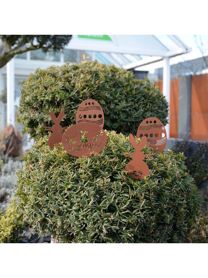 UNUS 5er Set Gartenstecker Rost Ostern in Braun günstig kaufen onesize