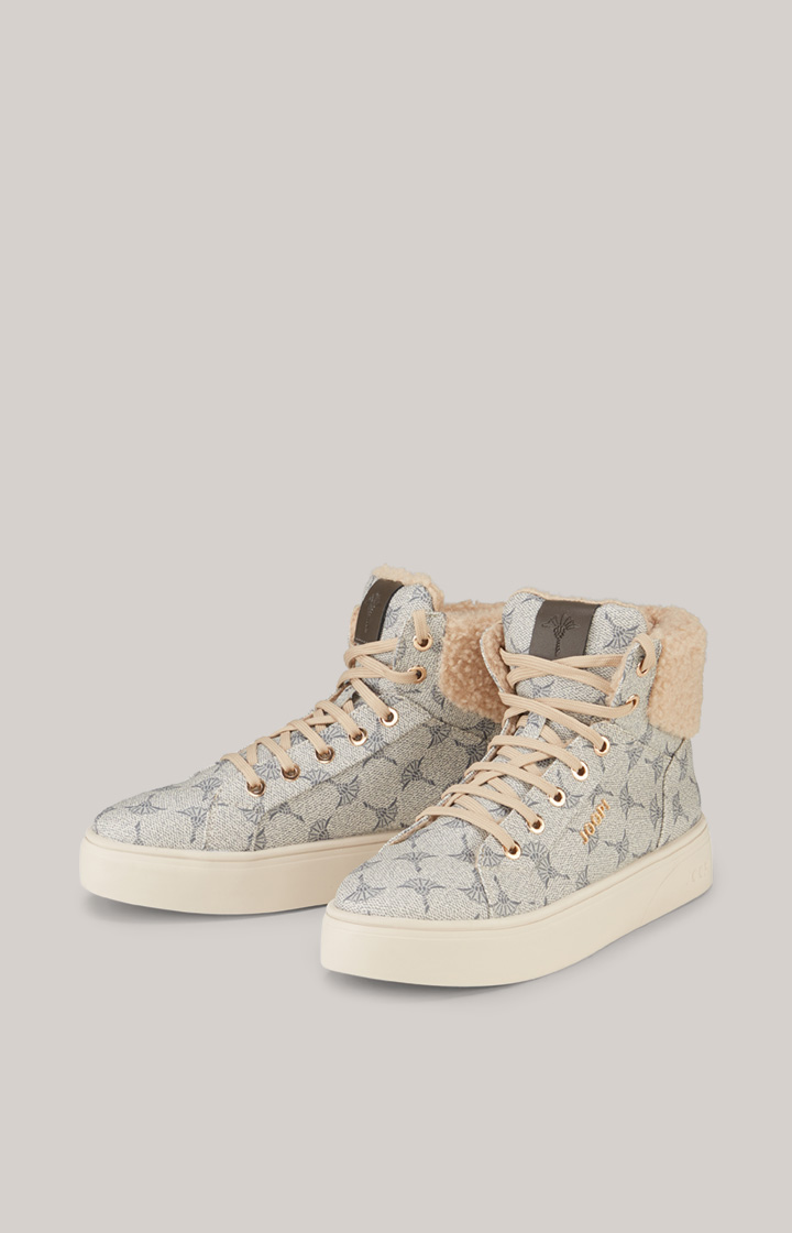 High-Top Sneaker Mazzolino Peluche New Daphne in Beige/Grau
