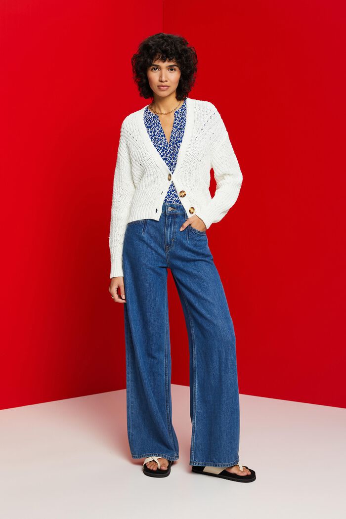 Florale Bluse mit V-Ausschnitt
