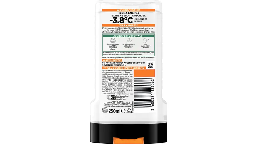 L'Oréal Men Expert Hydra Energy Extreme Sport Durschgel 250 ml