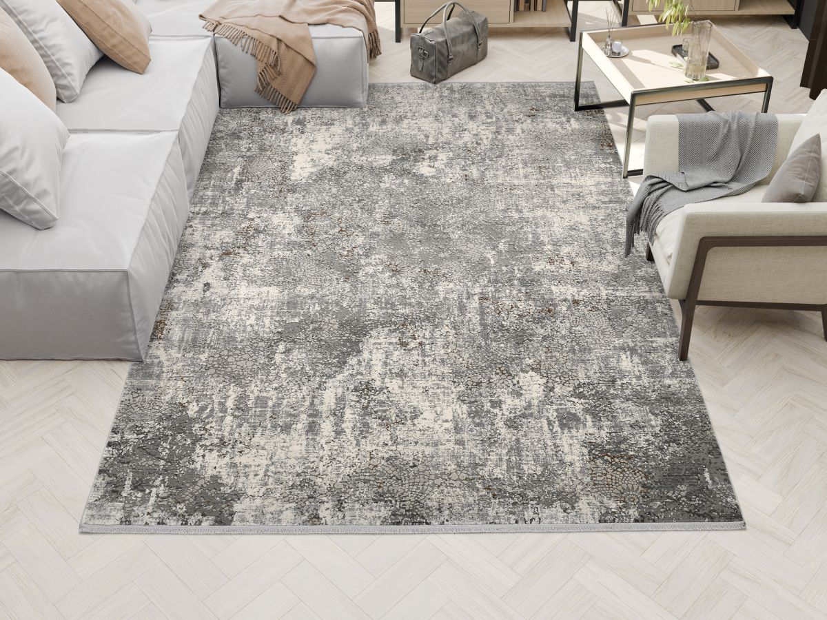 Webteppich Baran Beige-Grau 140 x 200 cm