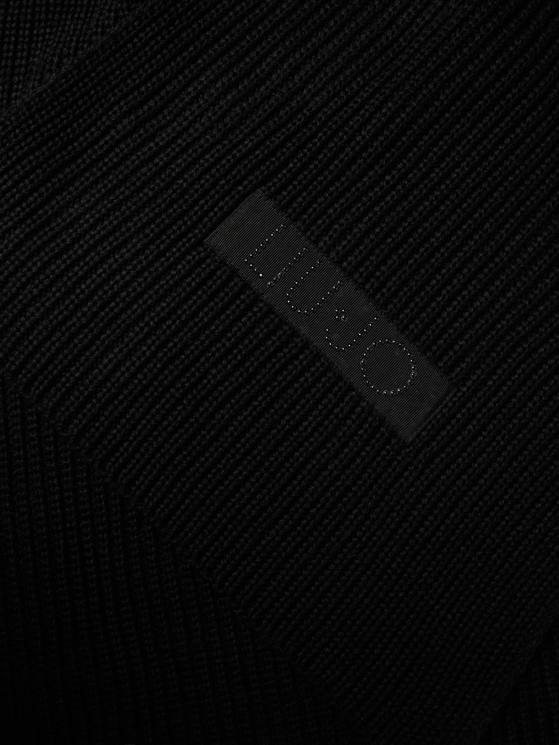 Schal mit Label-Detail Modell 'chairpa' in schwarz