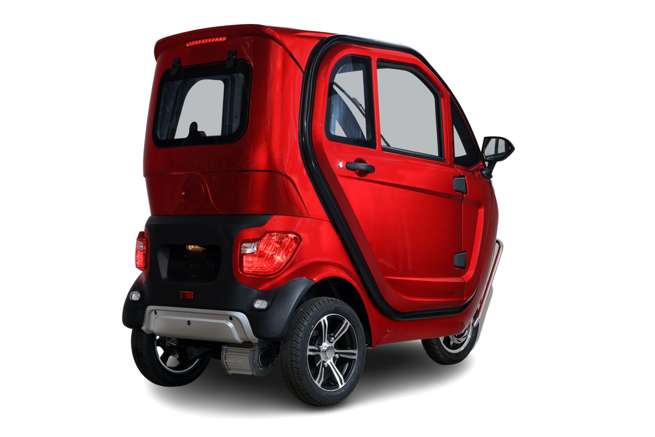 Stormborn Y8 Kabinenroller - 2 kW, Blei-Gel-Akku, 25 o. 45 km/h, rotmetallic