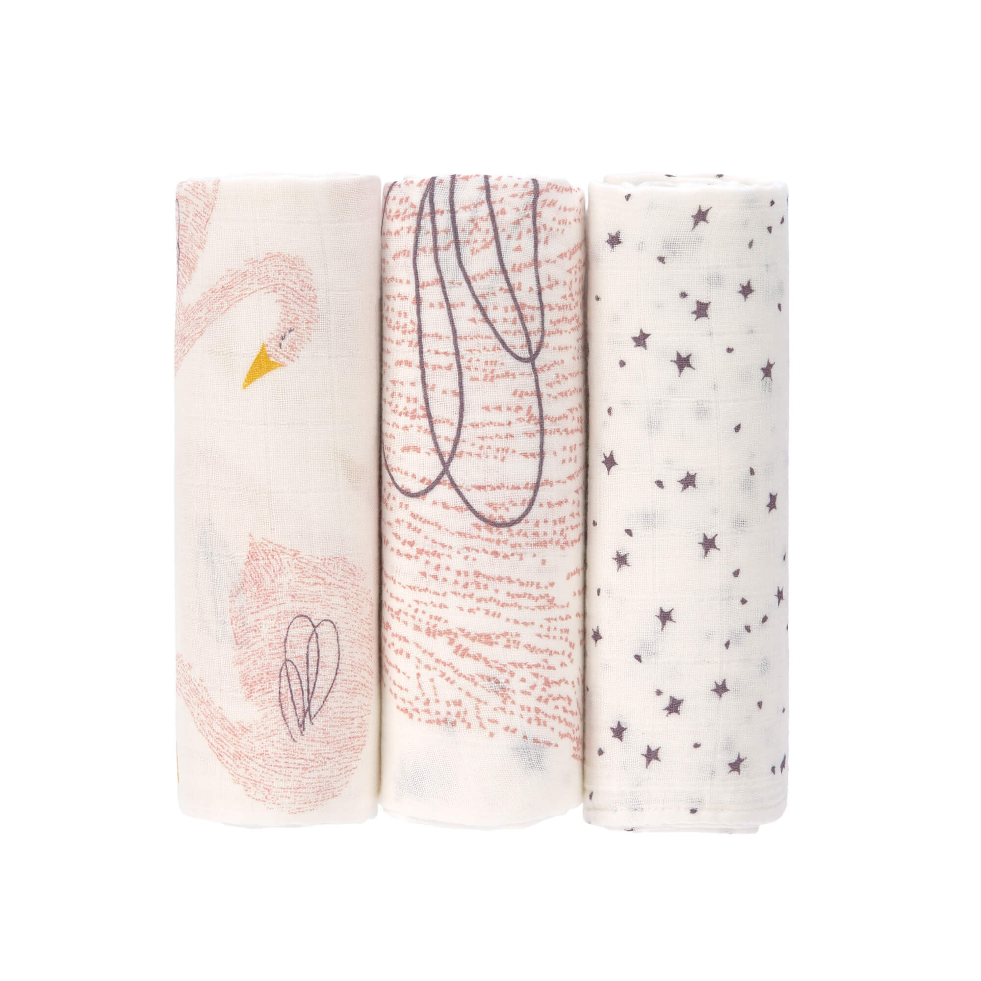 Mulltücher (3 Stk) - Heavenly Soft Swaddle L, Little Water Swan